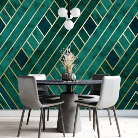 Buy Geometric Style Resturant Wallpaper Dubai | 100+ New Wallpaper Design.