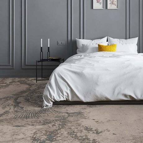 Flower Printed Impreeesing Grey Carpet Dubai - Top Carpet Designer | 30% Off.
