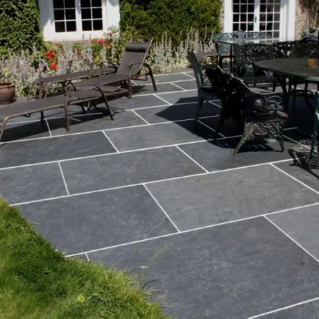 Luxury Villa Landscape Design With Beautiful Interior Courtyard.
