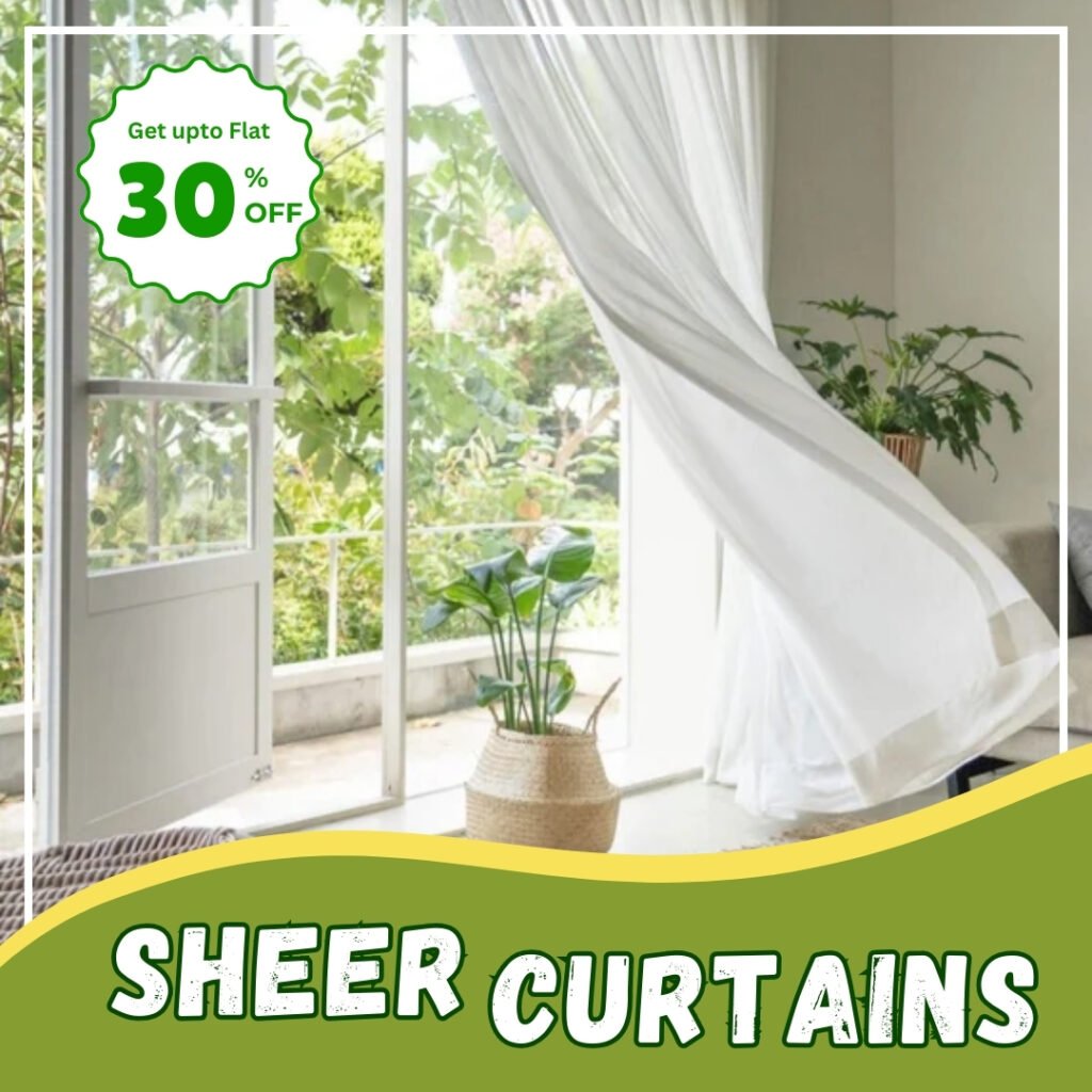 Shop Luxury Sheer Curtains Dubai Online At 30% Off |100% Transparance Quality Fabric.